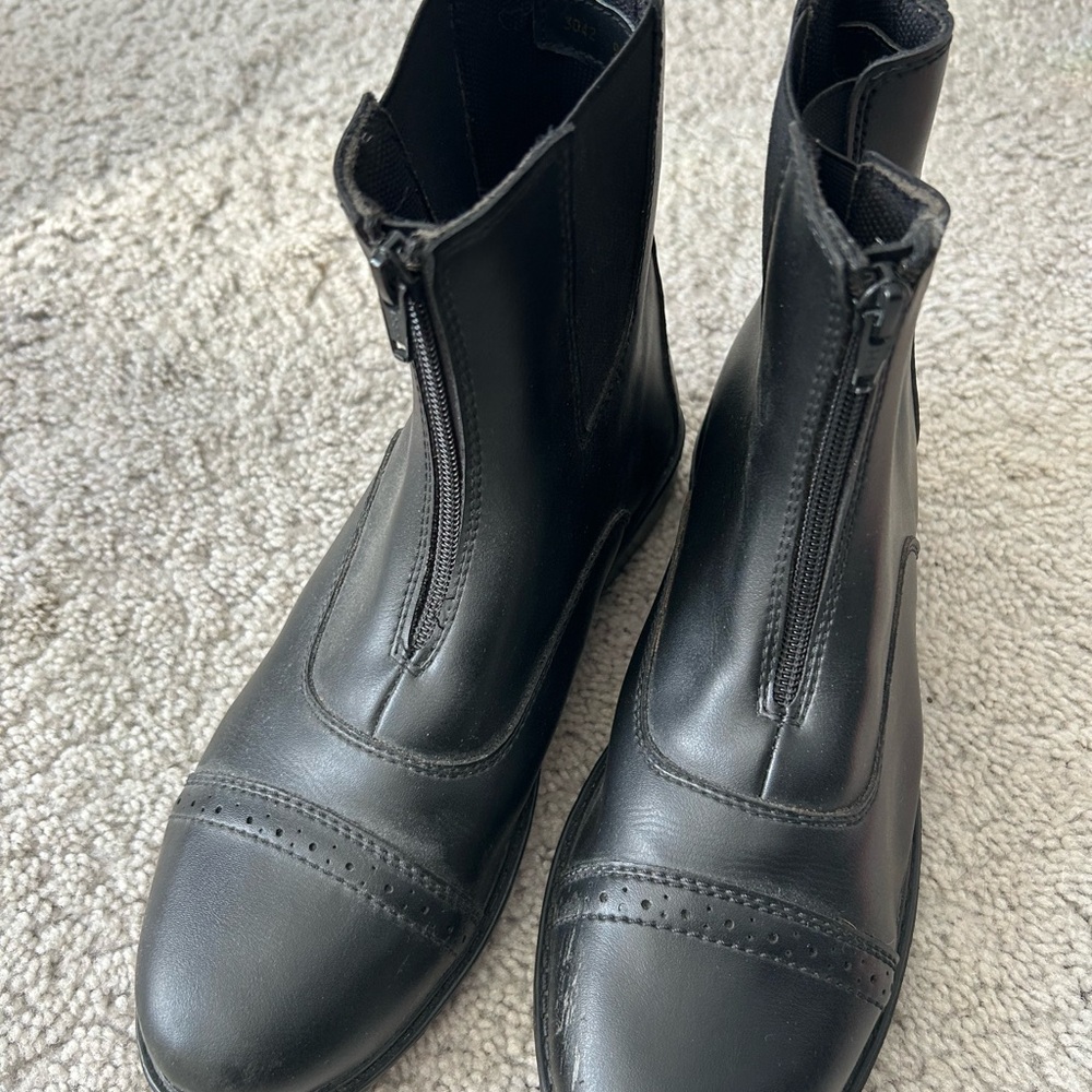 Black Leather Women's Boots
